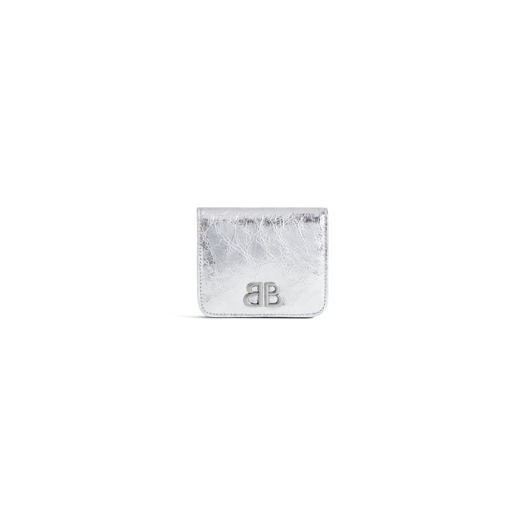 Monaco Flap Coin And Card Holder Metallized