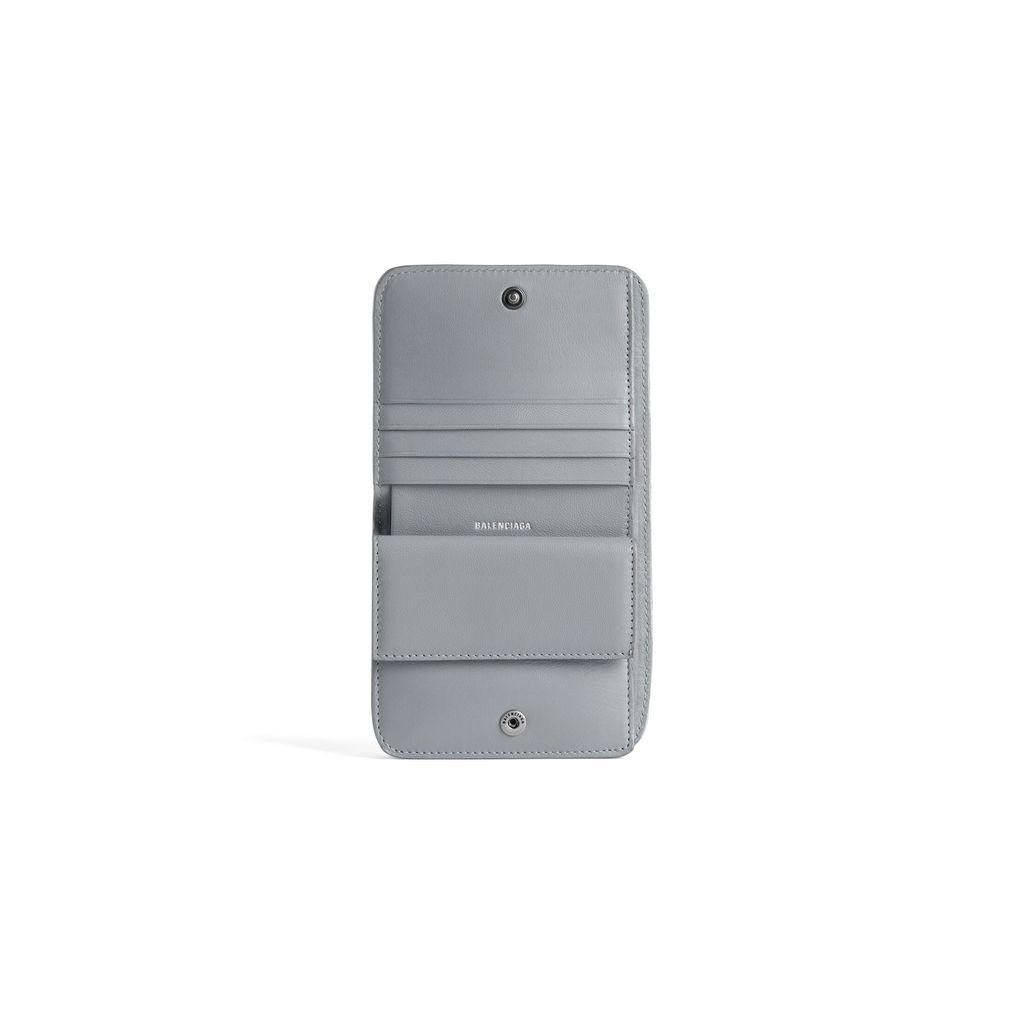 Monaco Flap Coin And Card Holder Metallized