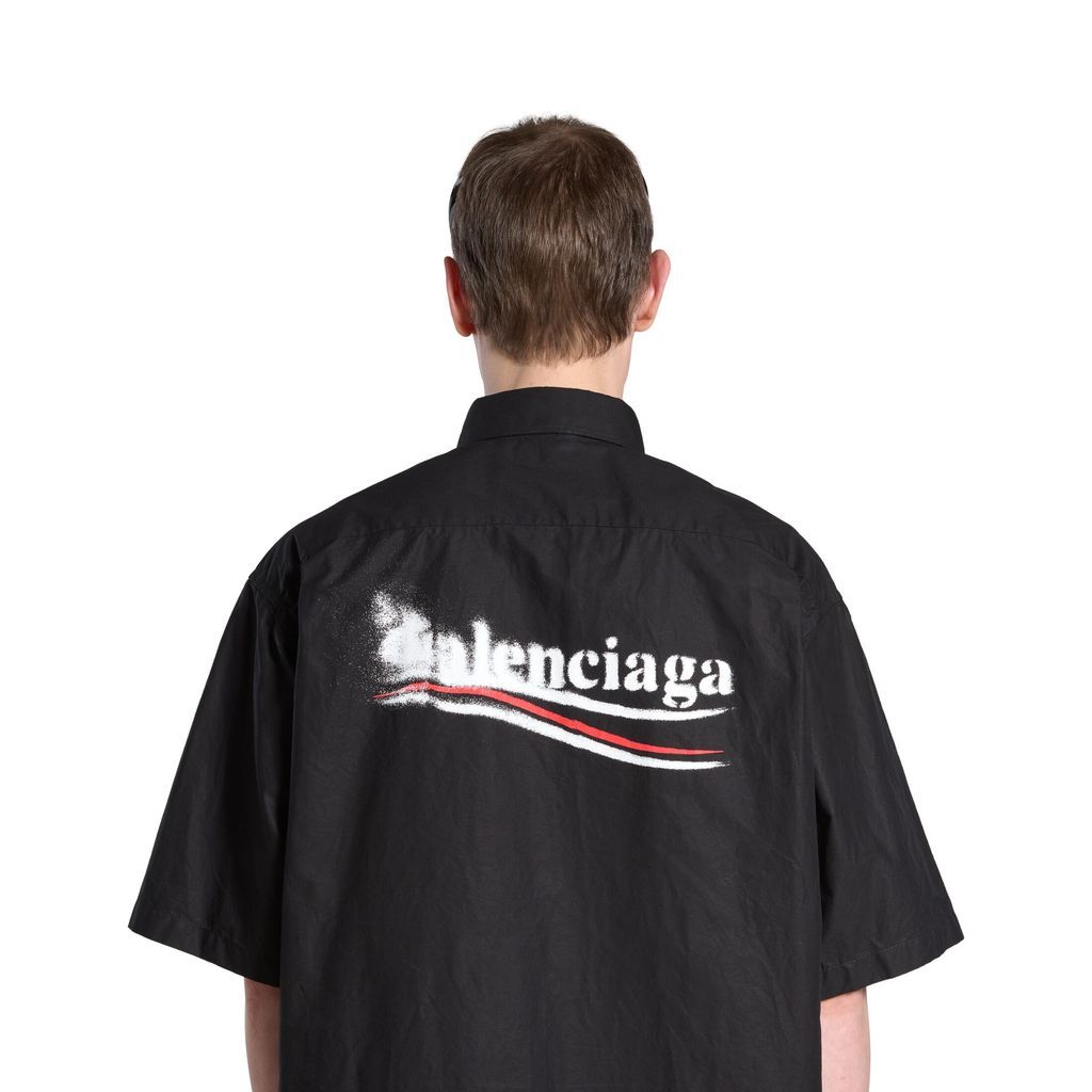 Political Stencil Short Sleeve Shirt Large Fit