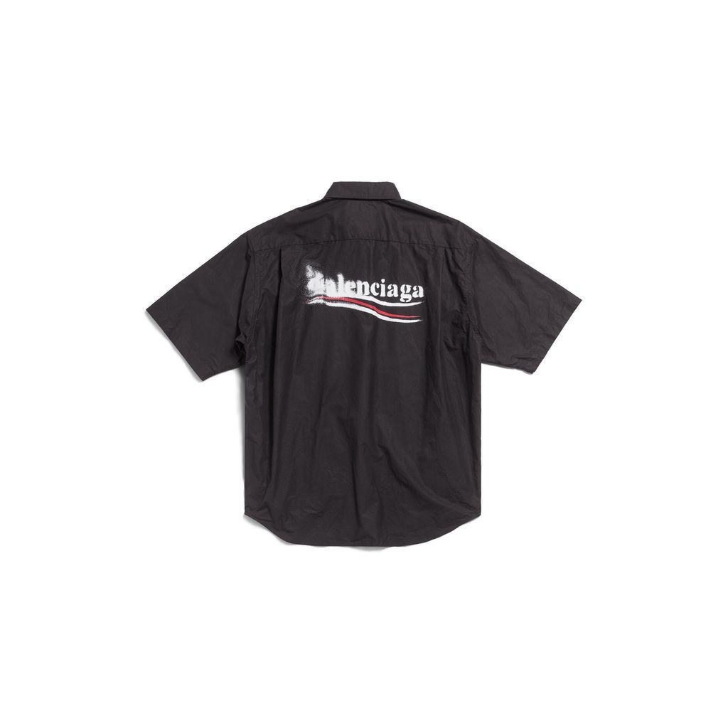 Political Stencil Short Sleeve Shirt Large Fit