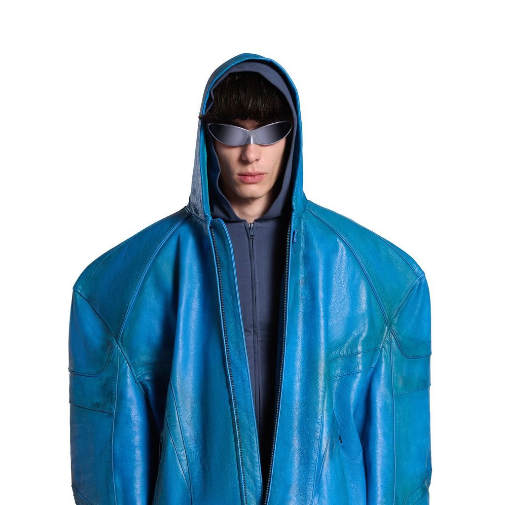 Hooded Biker Jacket