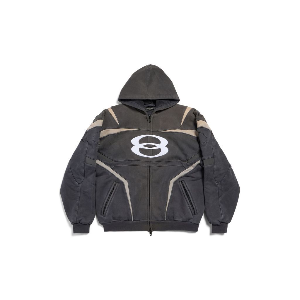 Unity Sports Icon Biker Zip-Up Hoodie Oversized