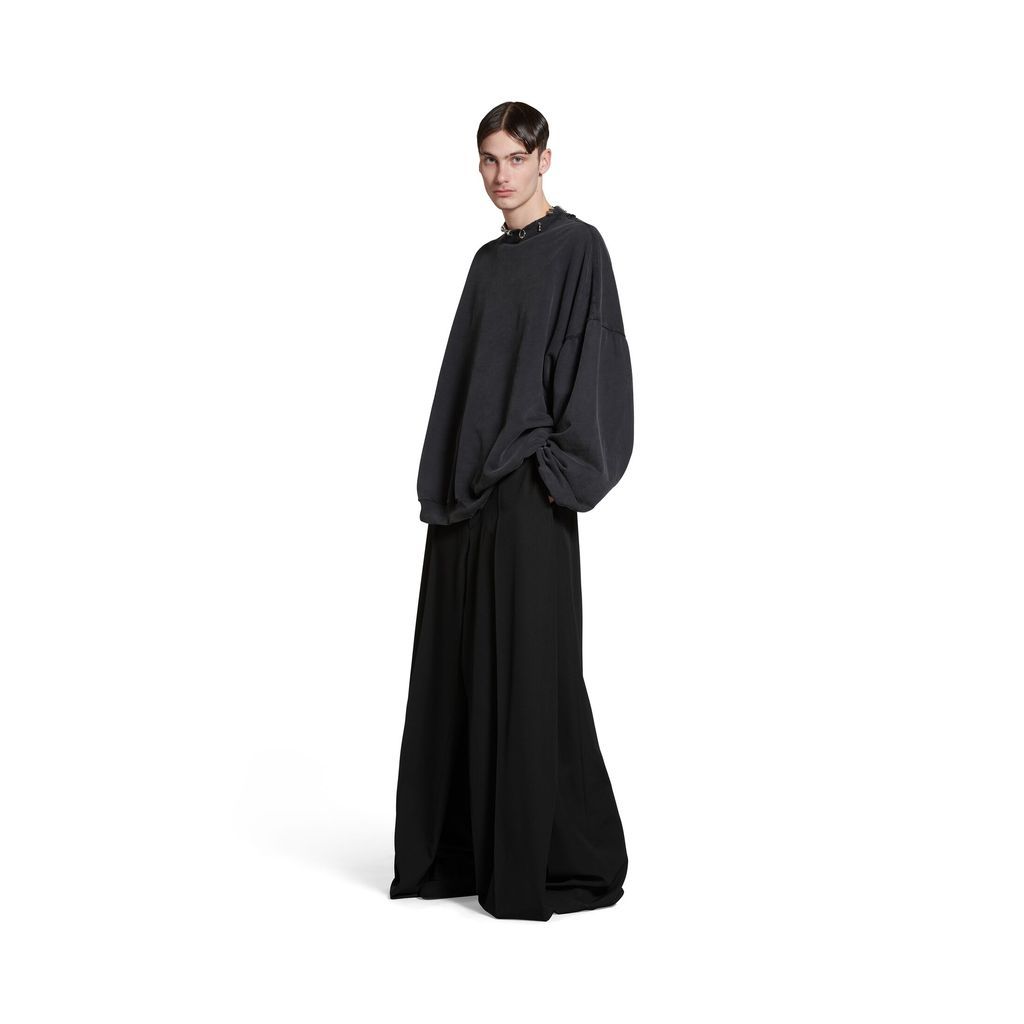 Pierced Round Sweatshirt Oversized