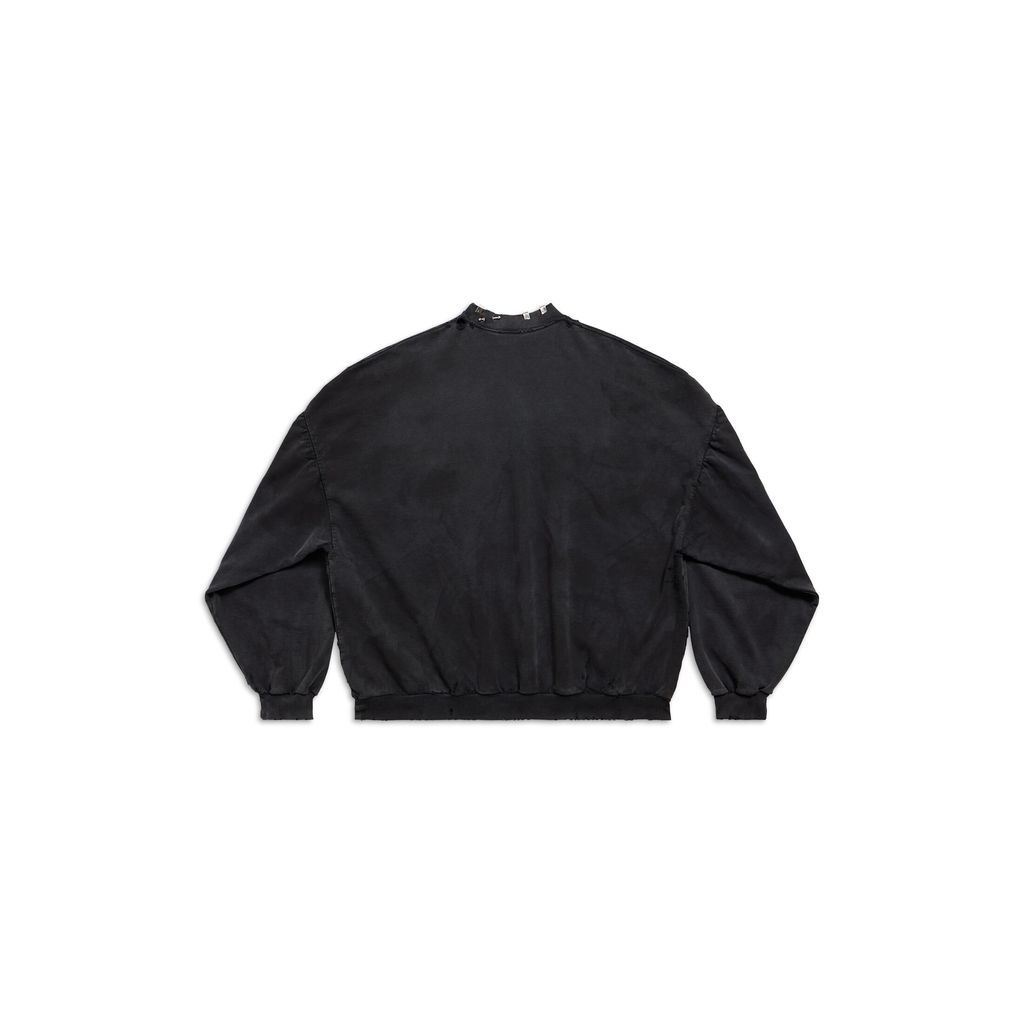 Pierced Round Sweatshirt Oversized