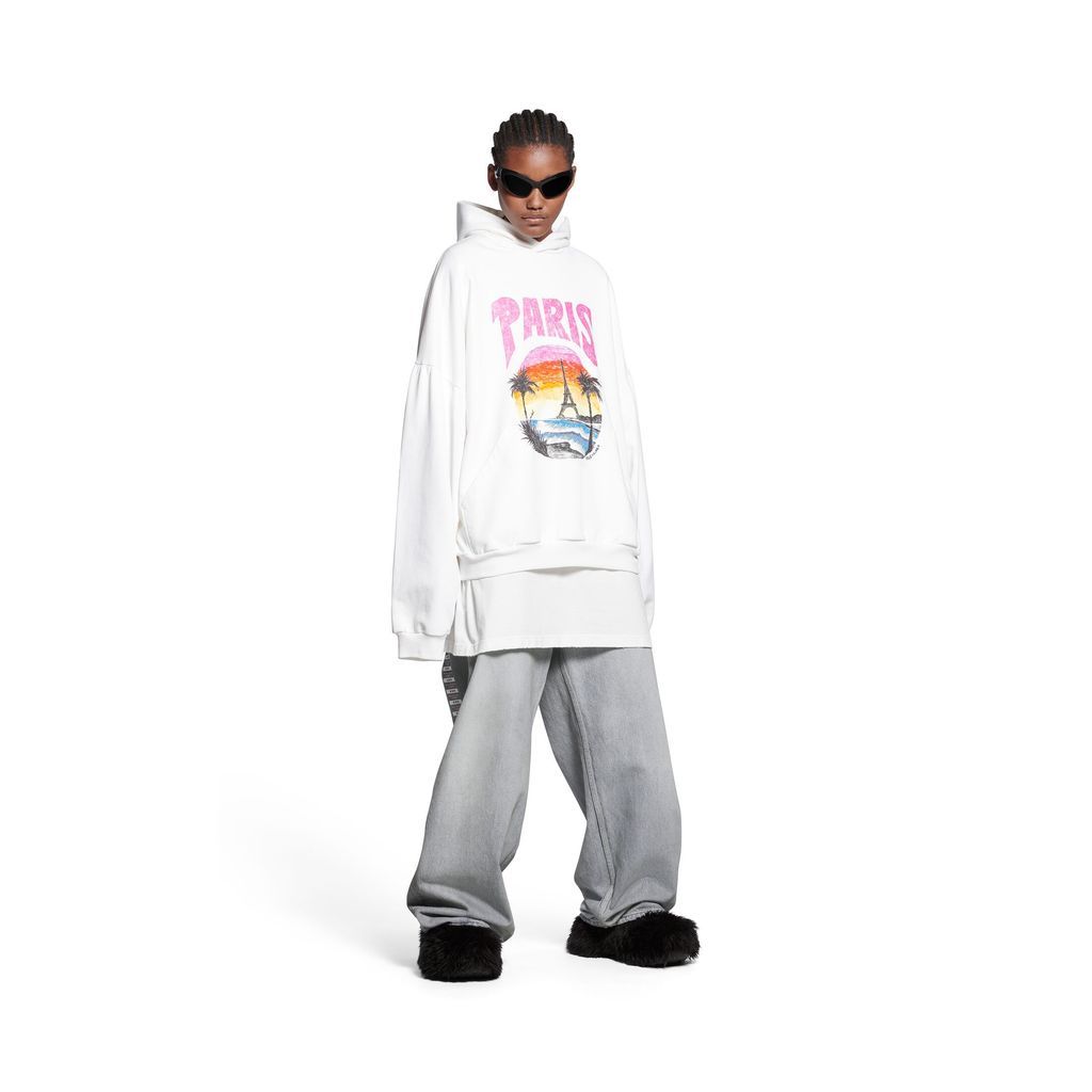 Paris Tropical Round Hoodie Oversized
