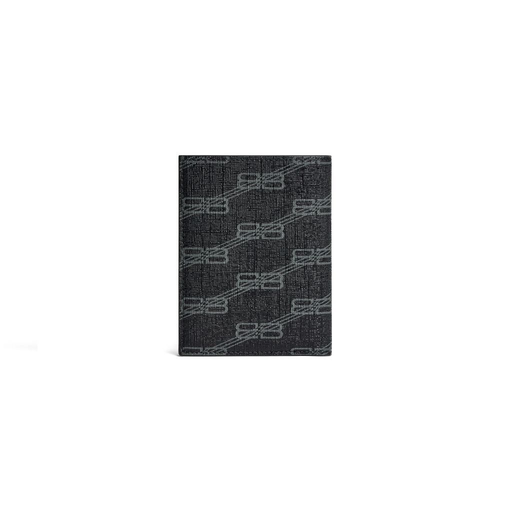Signature Vertical Bifold Wallet Bb Monogram Coated Canvas