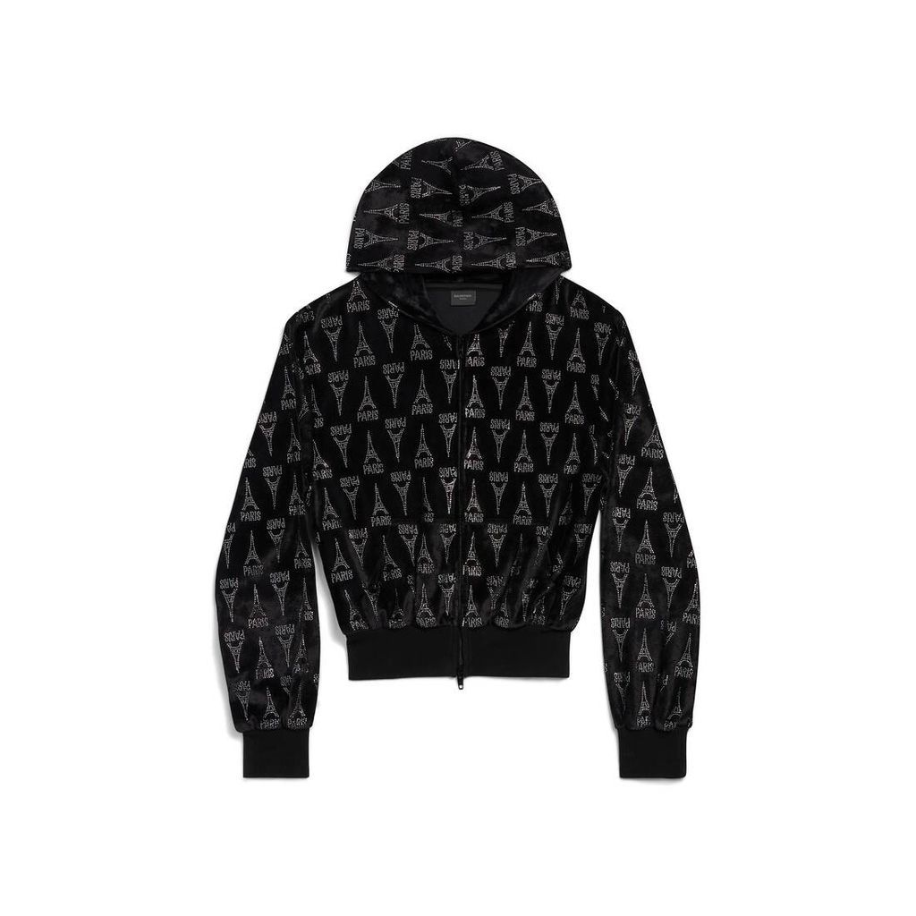Paris Shrunk Zip-Up Hoodie