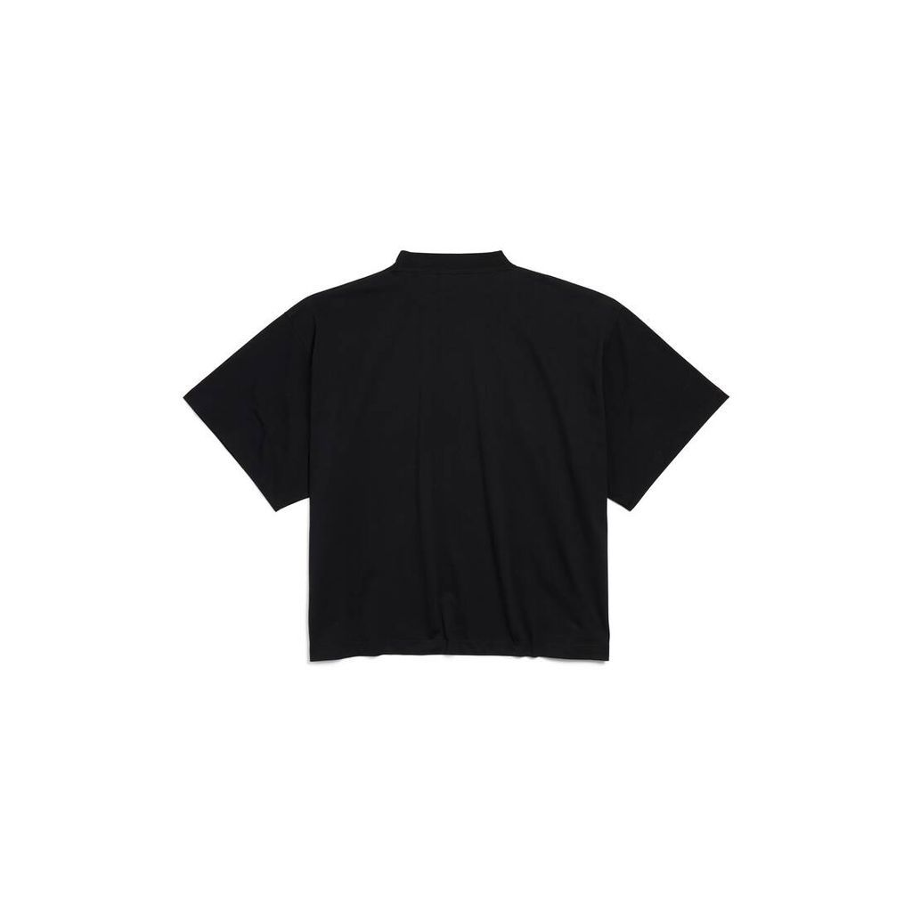 Paris Strass Cropped T-Shirt Oversized