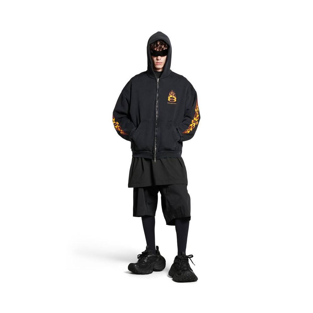 Burning Unity Zip-Up Hoodie Medium Fit