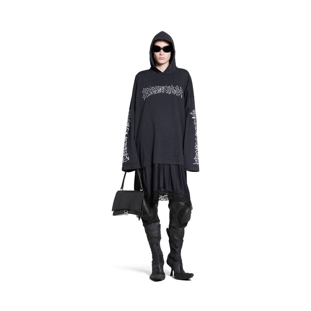 DIY Metal Outline Hooded Hybrid Dress