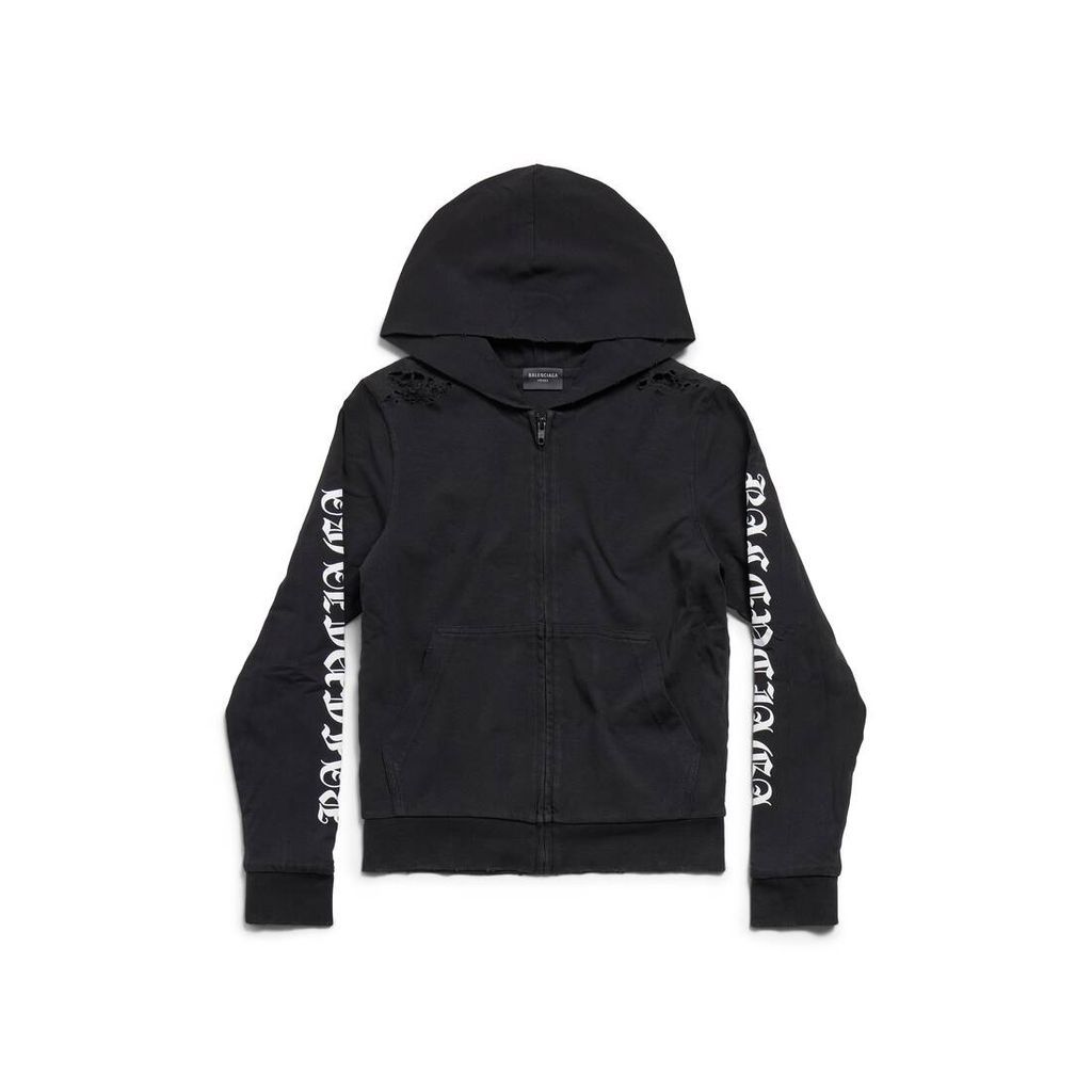 Gothic Type Zip-Up Hoodie Slim Fit
