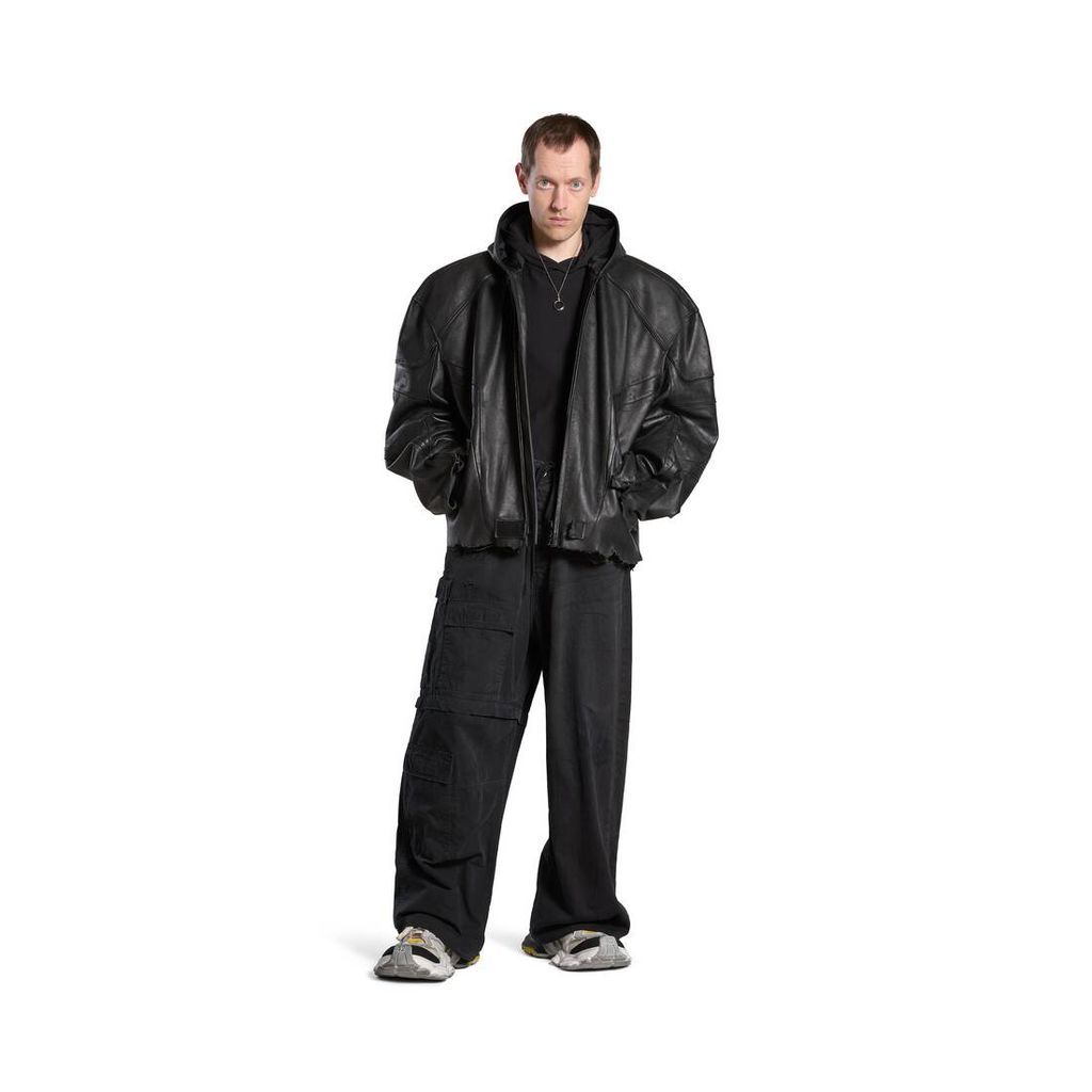 Hooded Biker Jacket