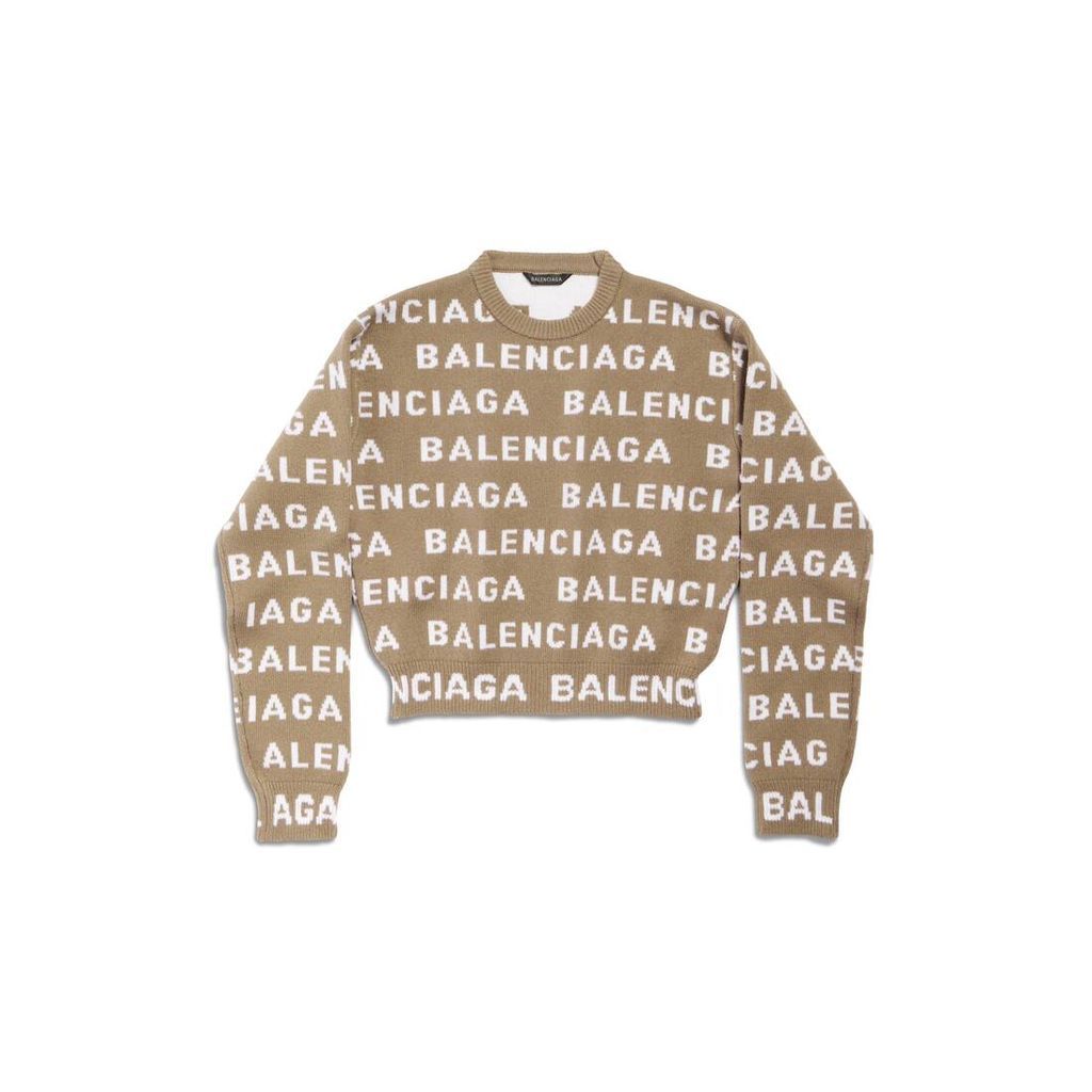 Bal Horizontal Allover Cropped Sweater