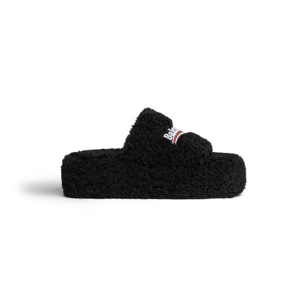 Furry Platform Sandal