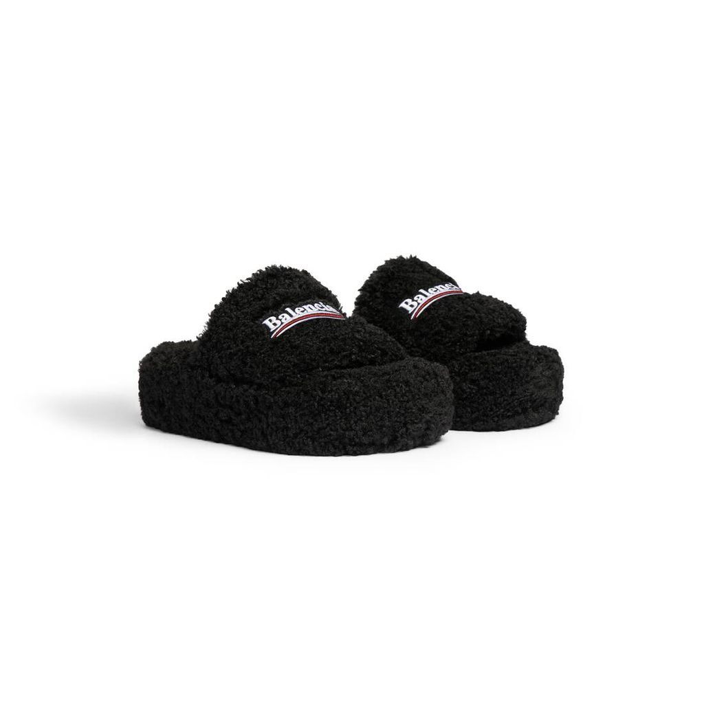 Furry Platform Sandal