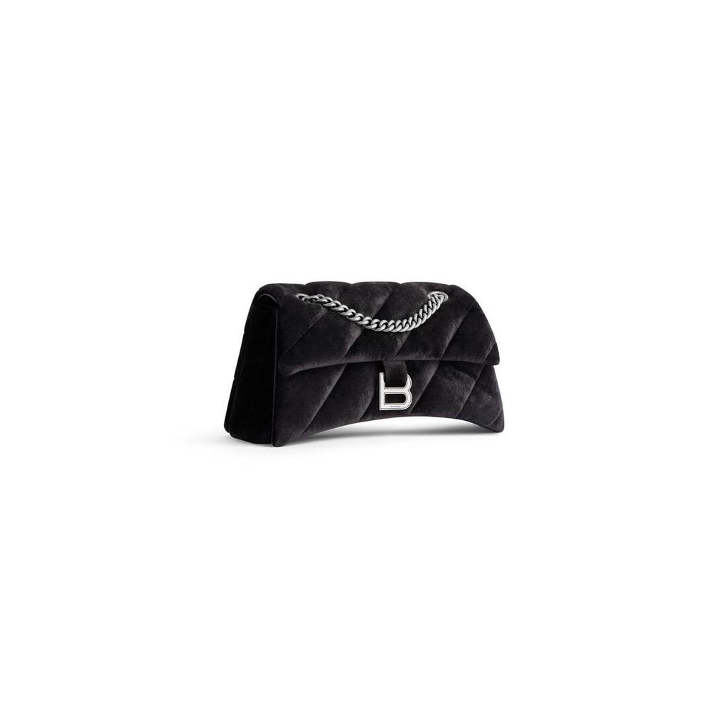 Crush Small Chain Bag Quilted Velvet Jersey