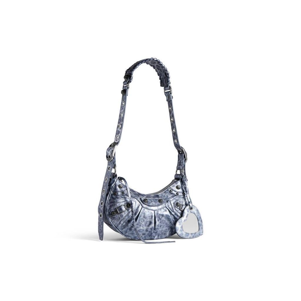 Le Cagole XS Shoulder Bag Metallized With Leopard Print