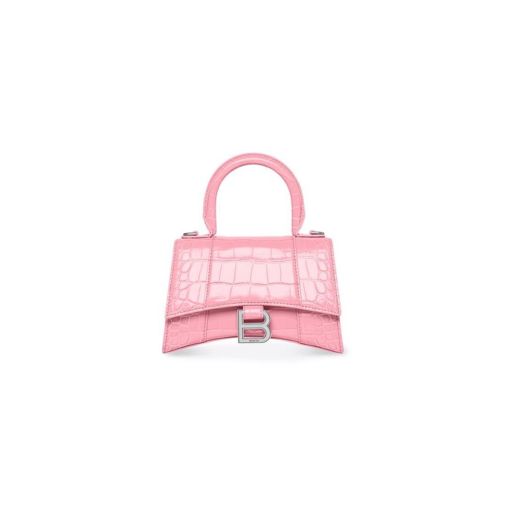 Hourglass XS Handbag Crocodile Embossed