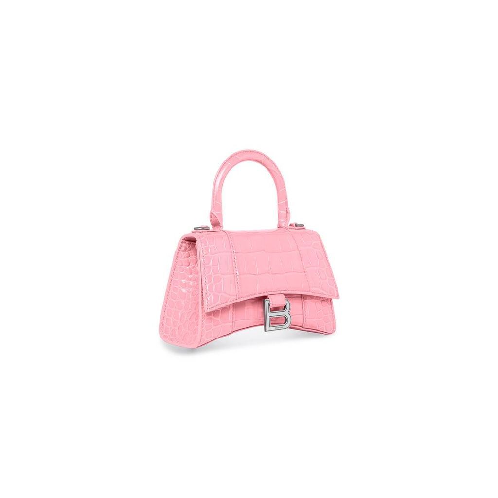 Hourglass XS Handbag Crocodile Embossed