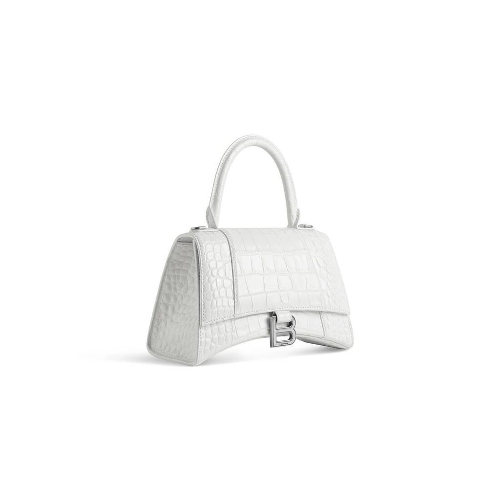 Hourglass Small Handbag Crocodile Embossed