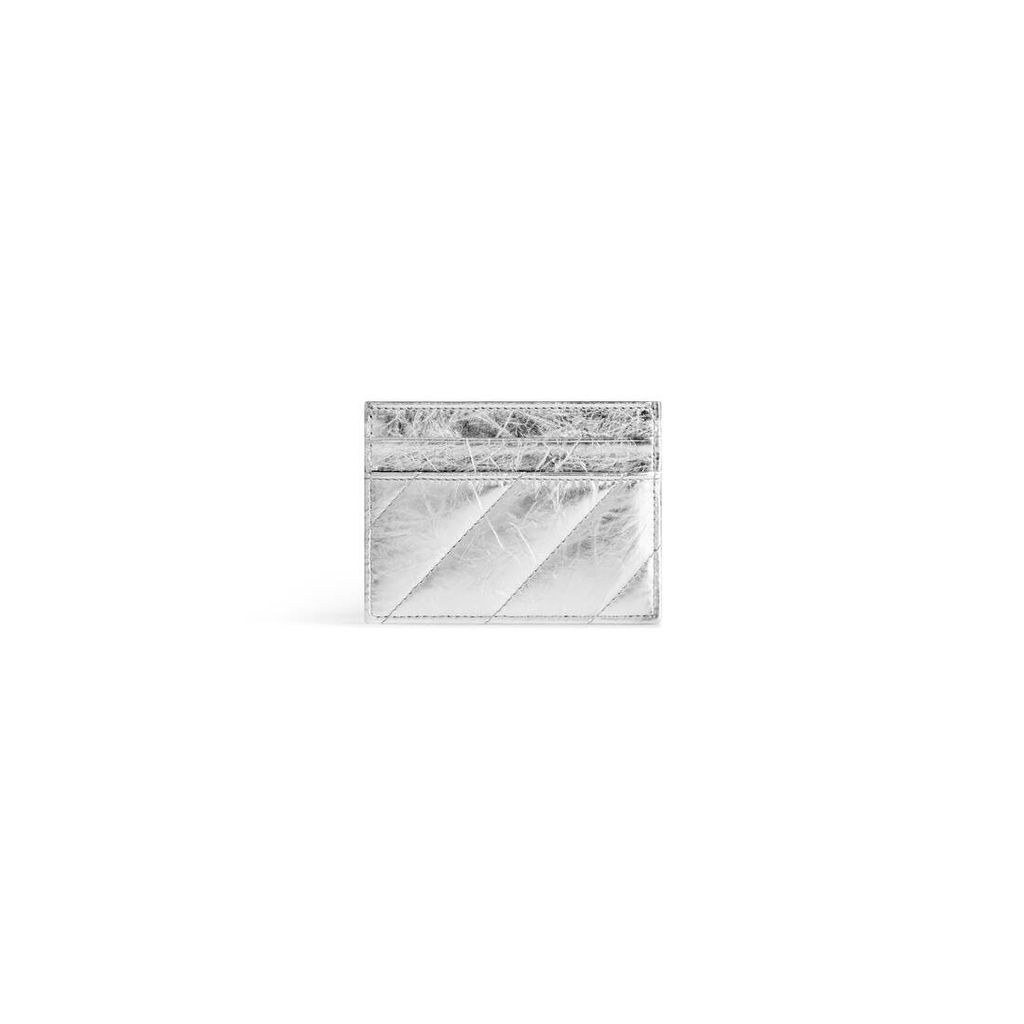 Crush Card Holder Metallized Quilted