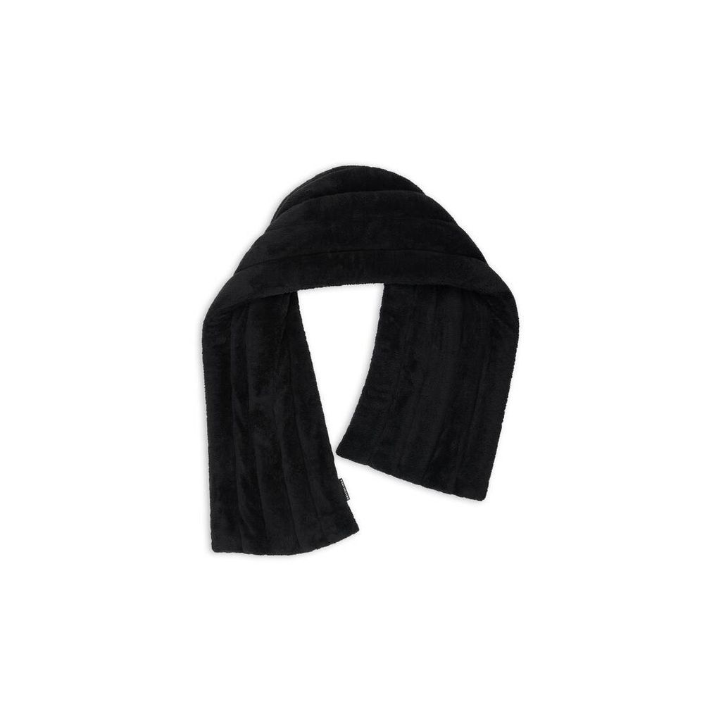 Stripped Fake Fur Scarf