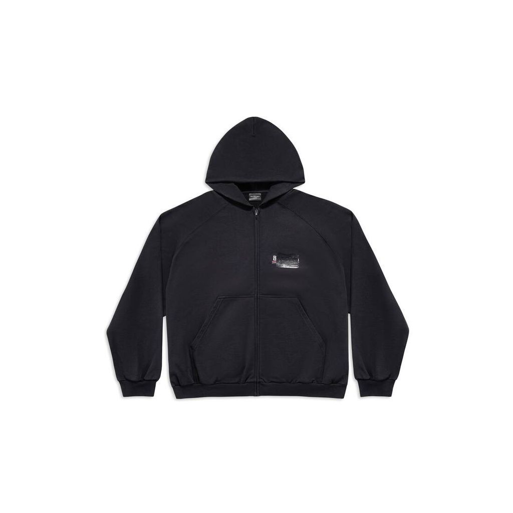 Gaffer Zip-Up Raglan Hoodie Oversized