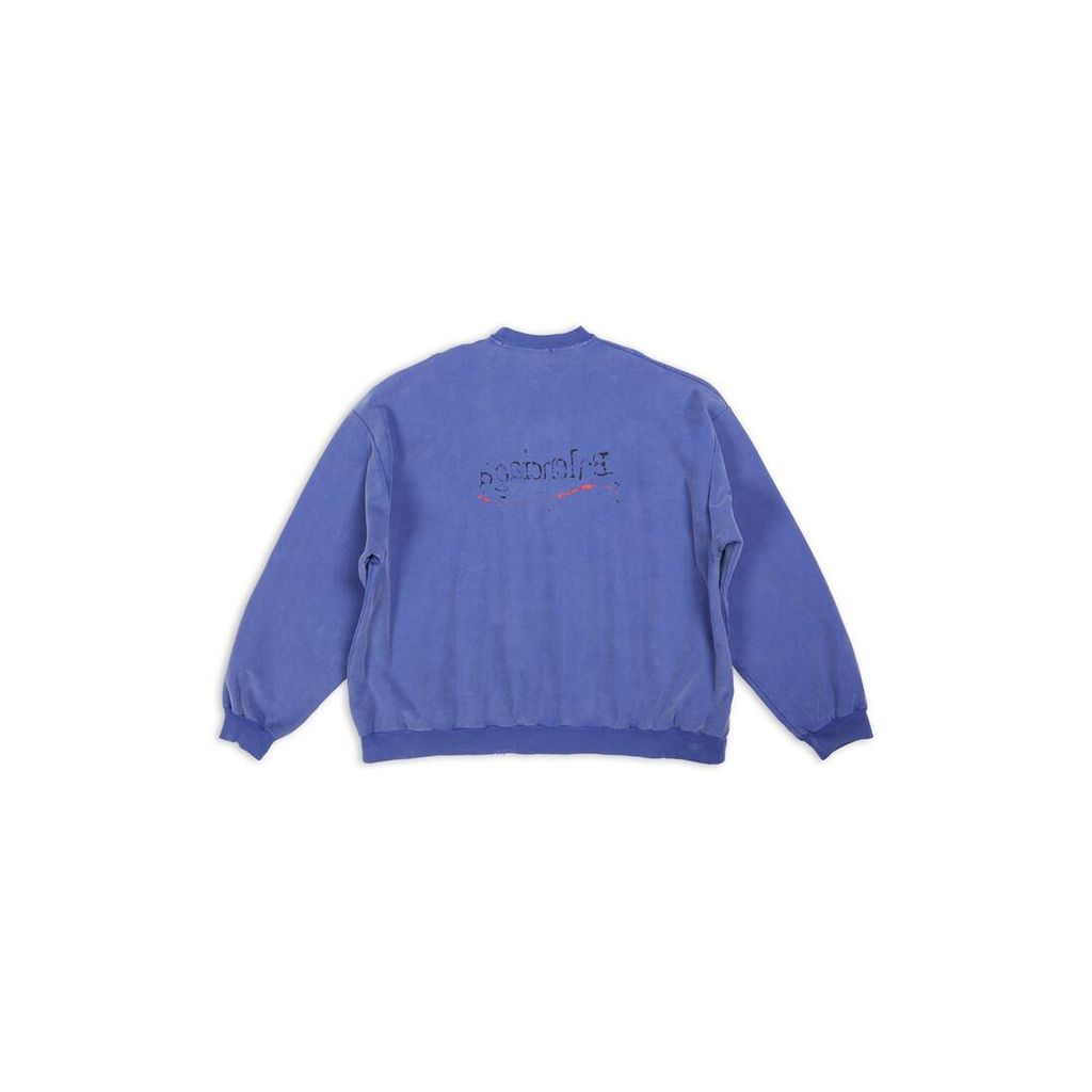 Hand-Drawn Political Campaign Sweatshirt Oversized