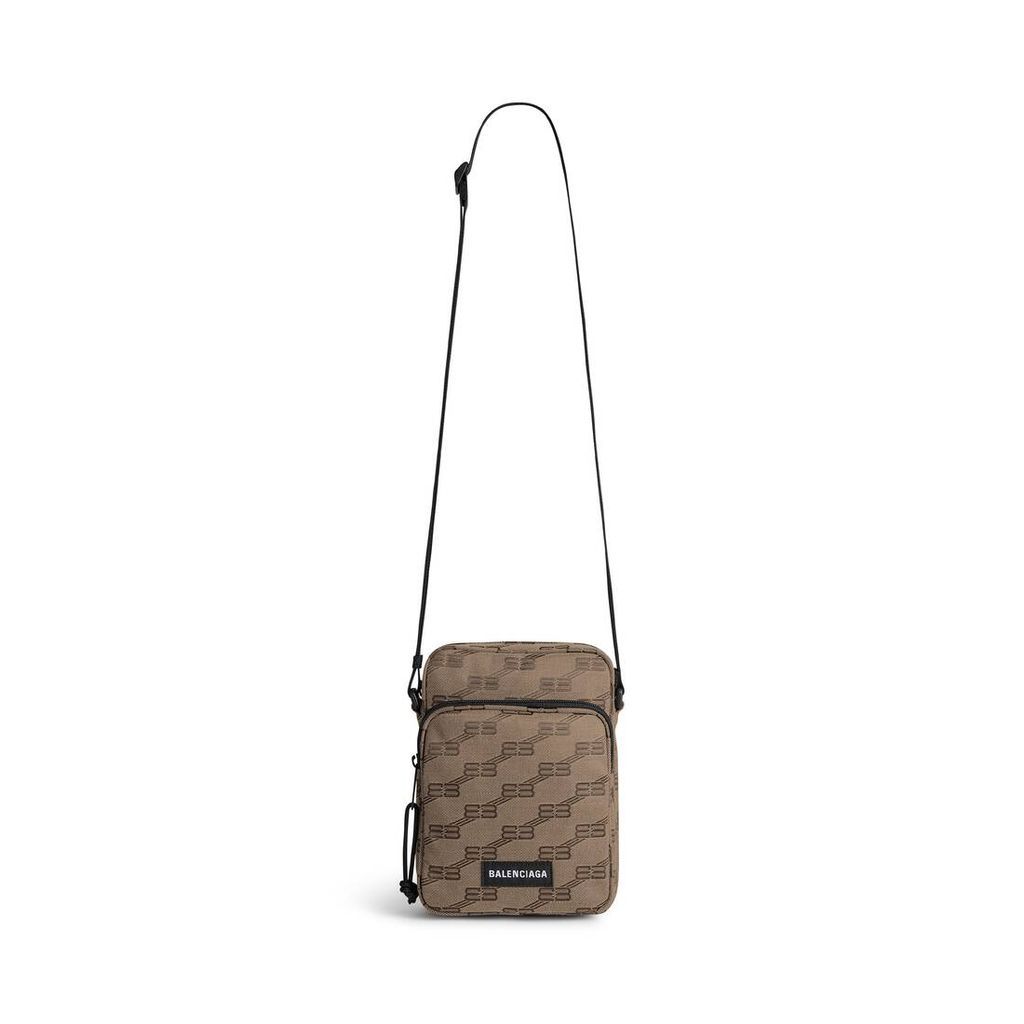 Signature Crossbody Messenger Bag BB Monogram Jacquard Canvas