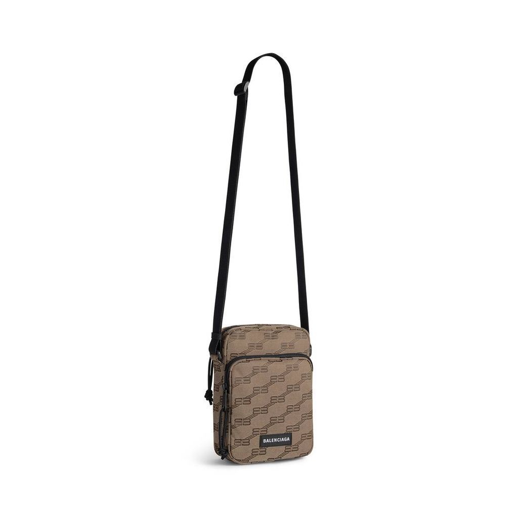 Signature Crossbody Messenger Bag BB Monogram Jacquard Canvas