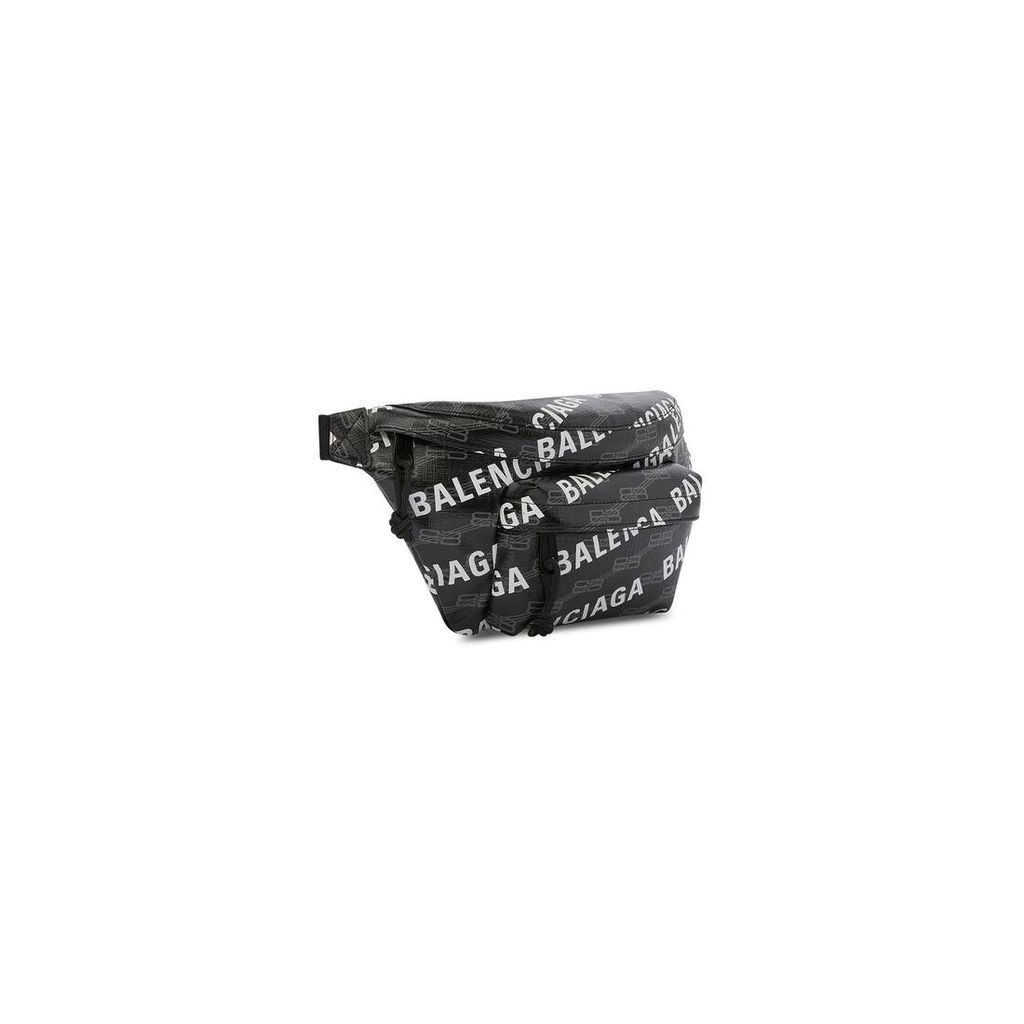 Signature Medium Beltpack BB Monogram Coated Canvas And Allover Logo