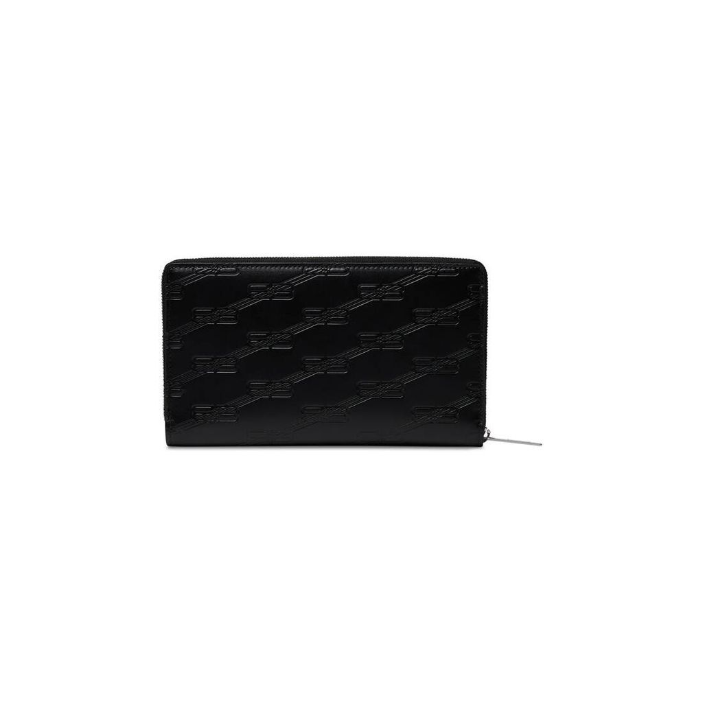 Embossed Monogram Continental Zip Wallet