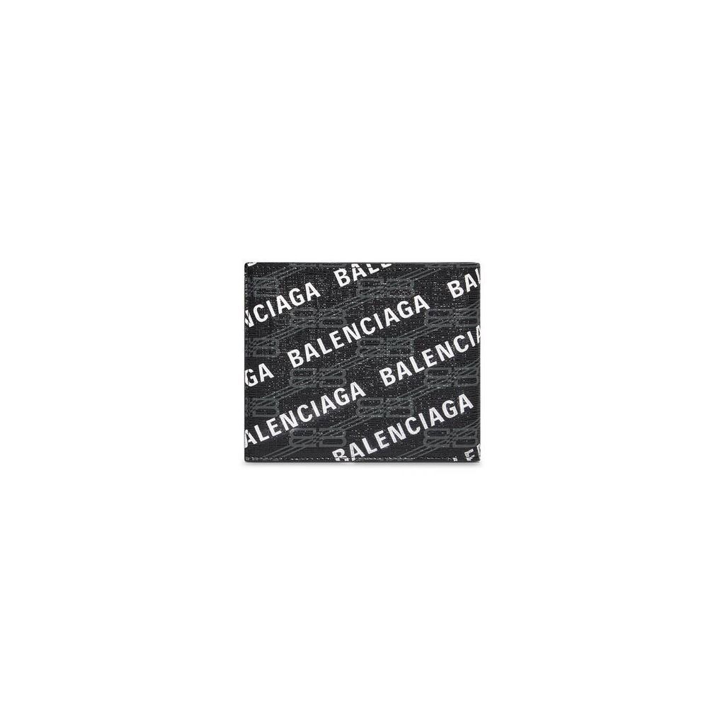 Signature Square Folded Wallet BB Monogram Coated Canvas And Allover Logo