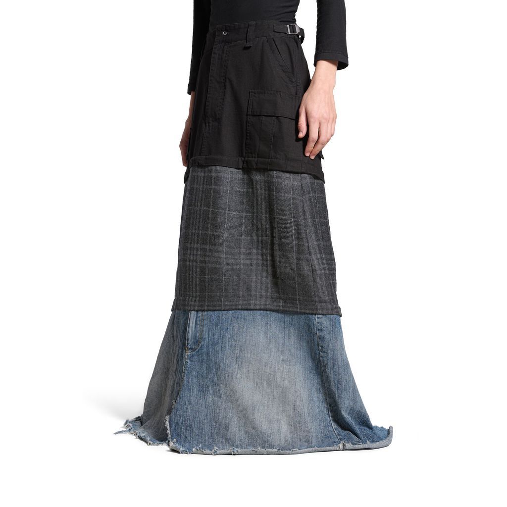 Maxi Layered Cargo Skirt
