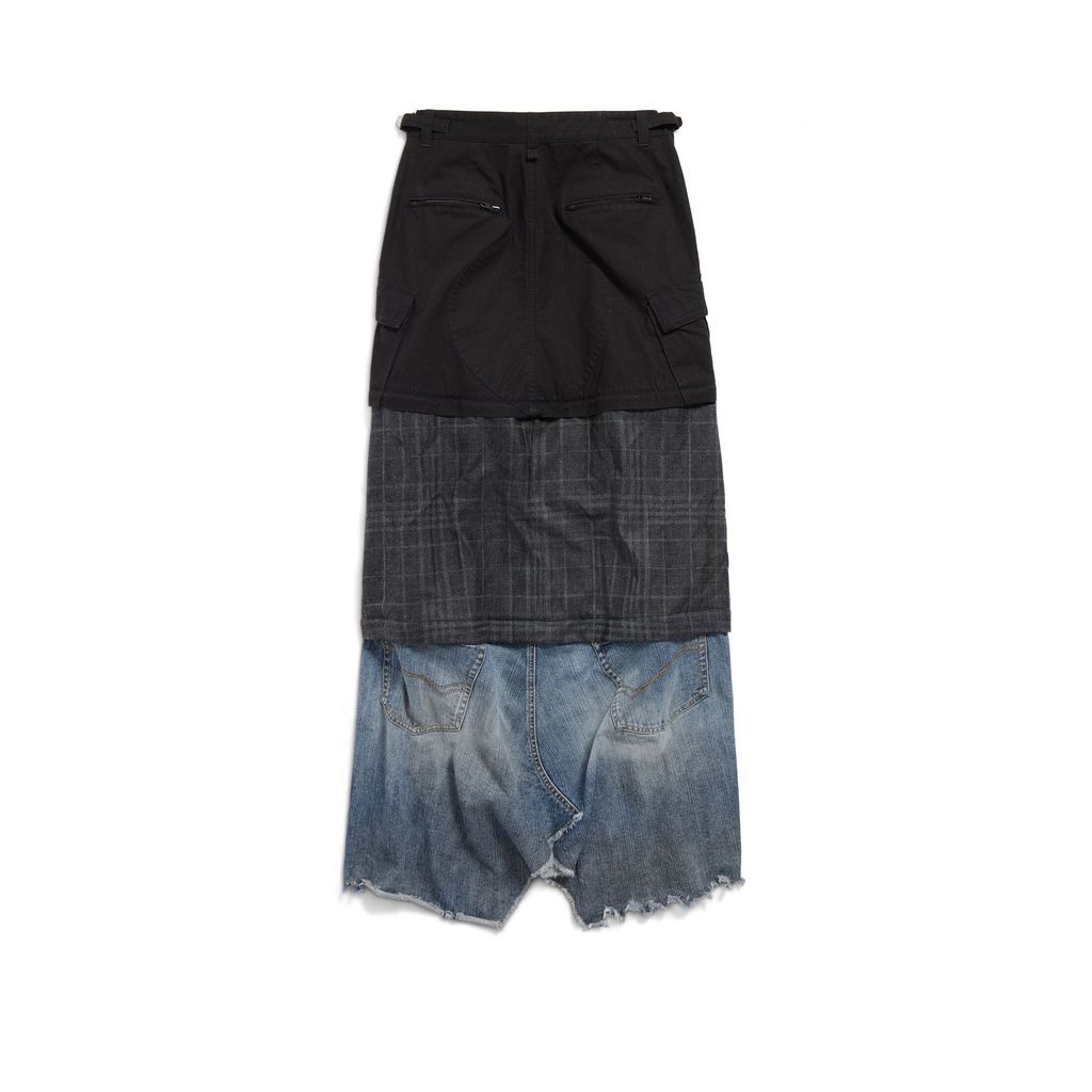 Maxi Layered Cargo Skirt
