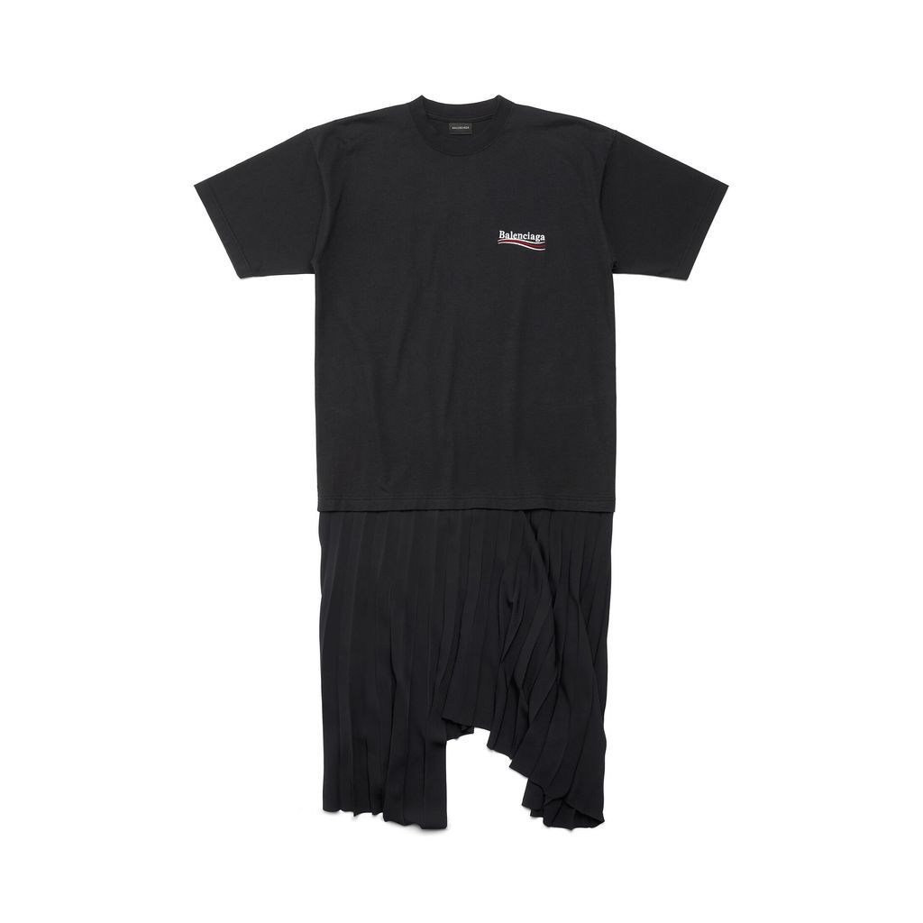 Political Campaign Pleated T-Shirt Dress