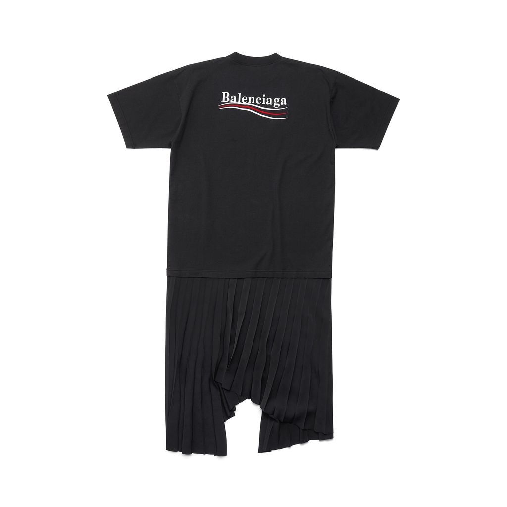 Political Campaign Pleated T-Shirt Dress
