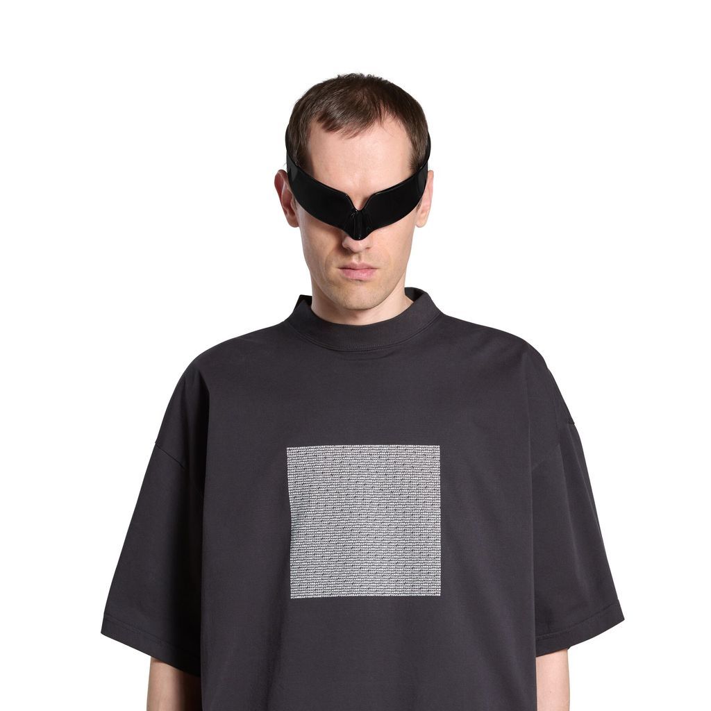 Text Block Inside-Out T-Shirt Oversized