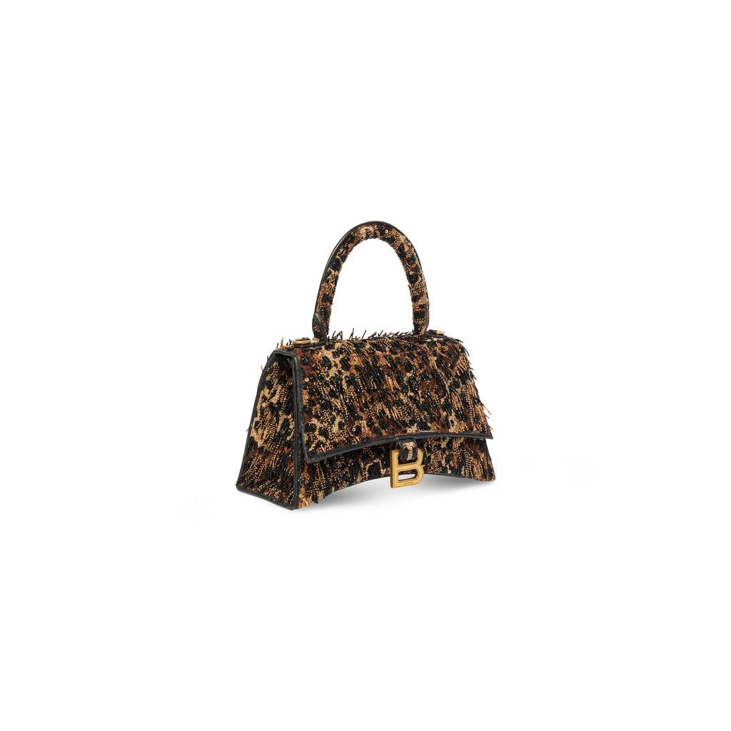 Hourglass XS Handbag with Chain Embroidery