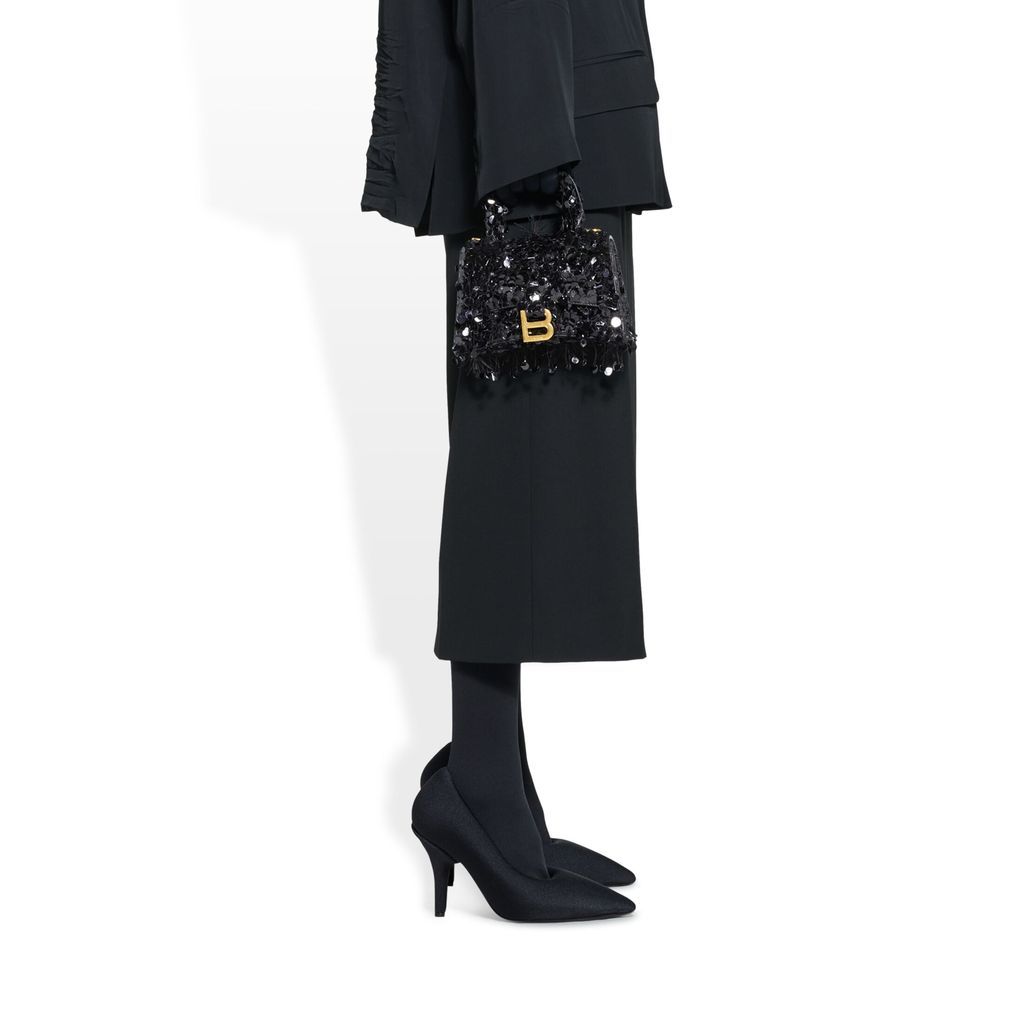 Hourglass XS Handbag with Chain Embroidery