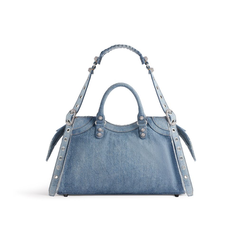 Neo Cagole City Handbag Denim With Rhinestones