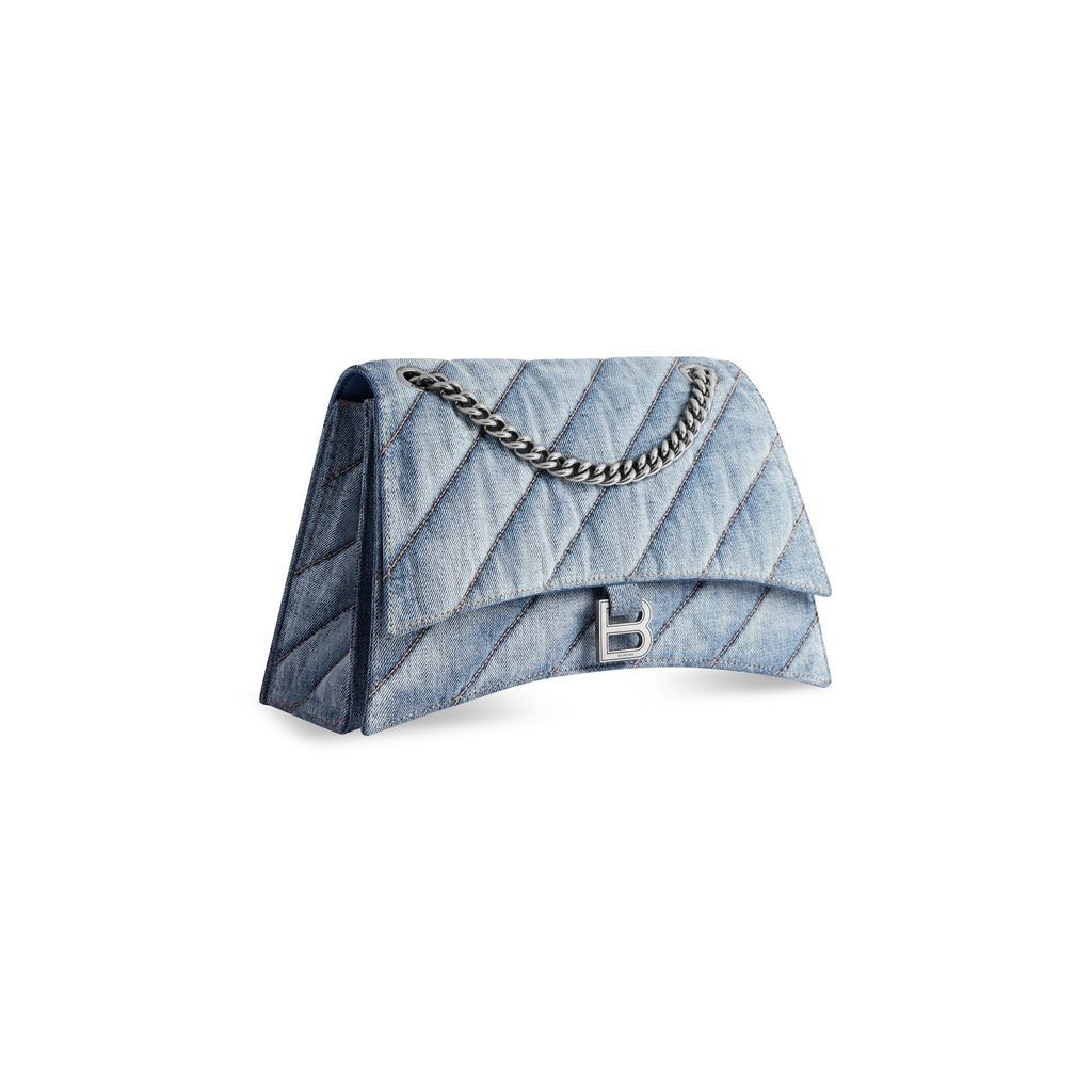 Crush Medium Chain Bag Quilted Denim