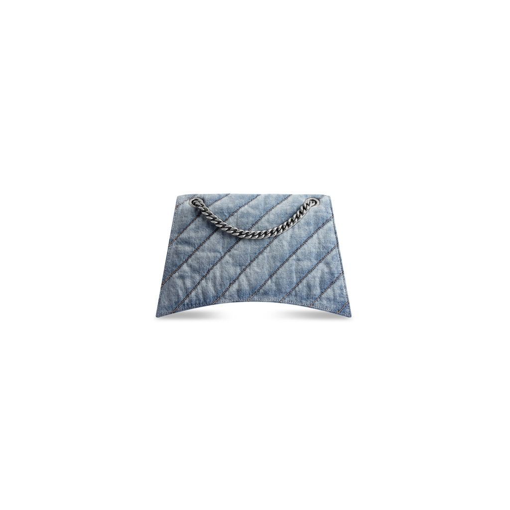 Crush Medium Chain Bag Quilted Denim
