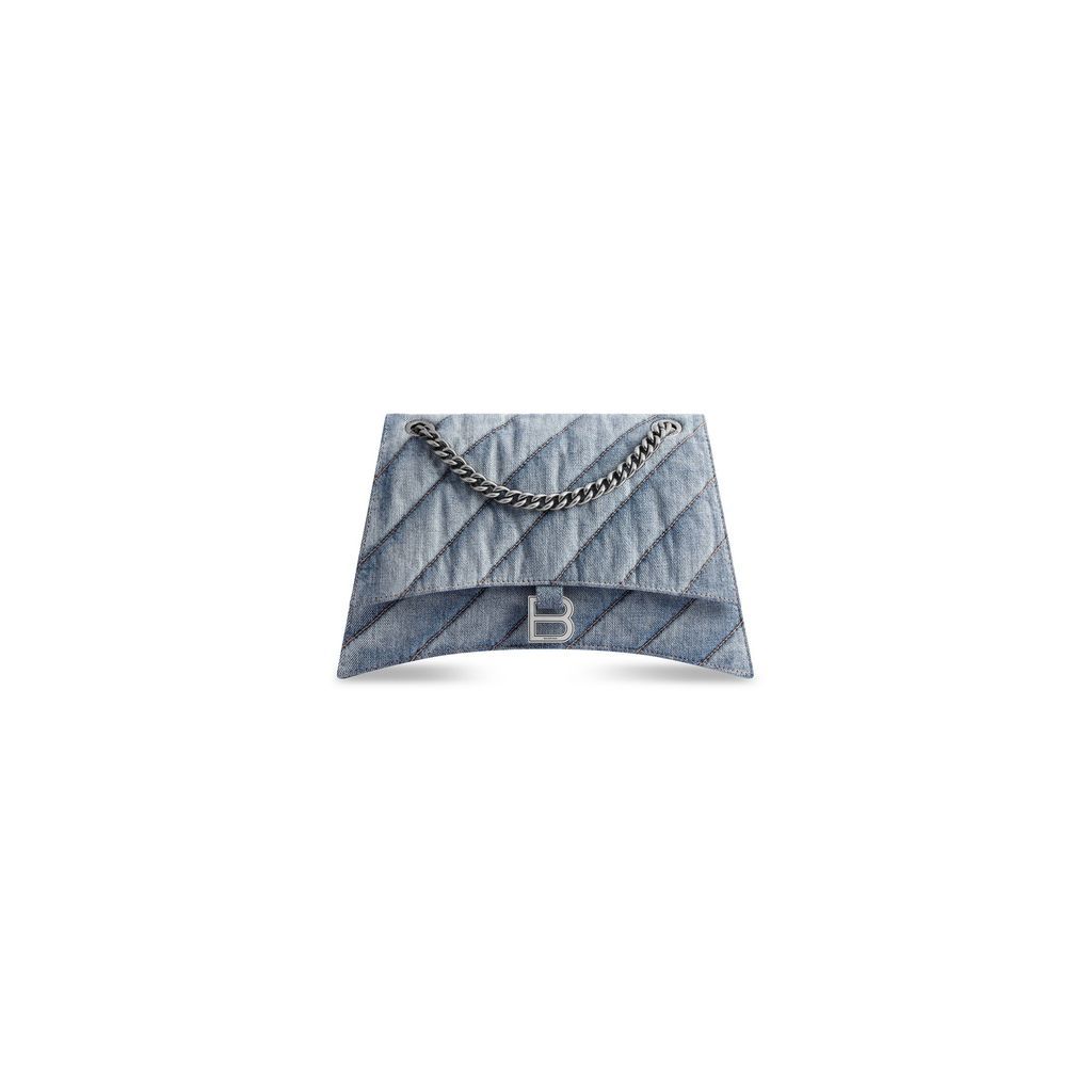 Crush Medium Chain Bag Quilted Denim