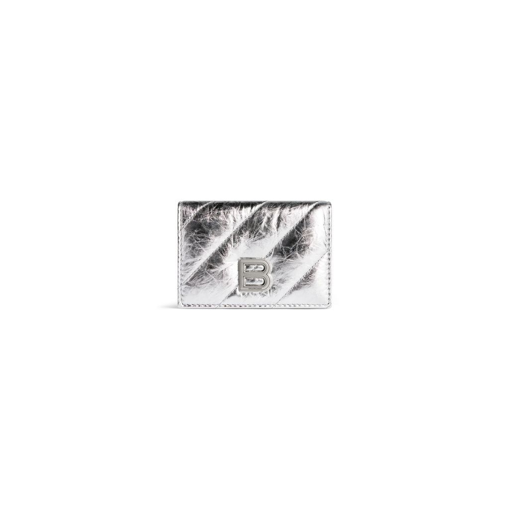 Crush Mini Wallet Metallized Quilted 