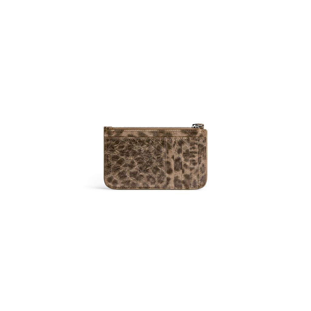 Le Cagole Long Coin And Card Holder With Leopard Print