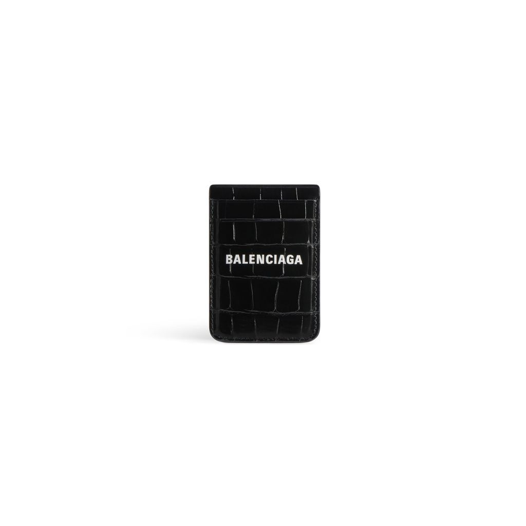 Cash Magnet Card Holder Crocodile Embossed