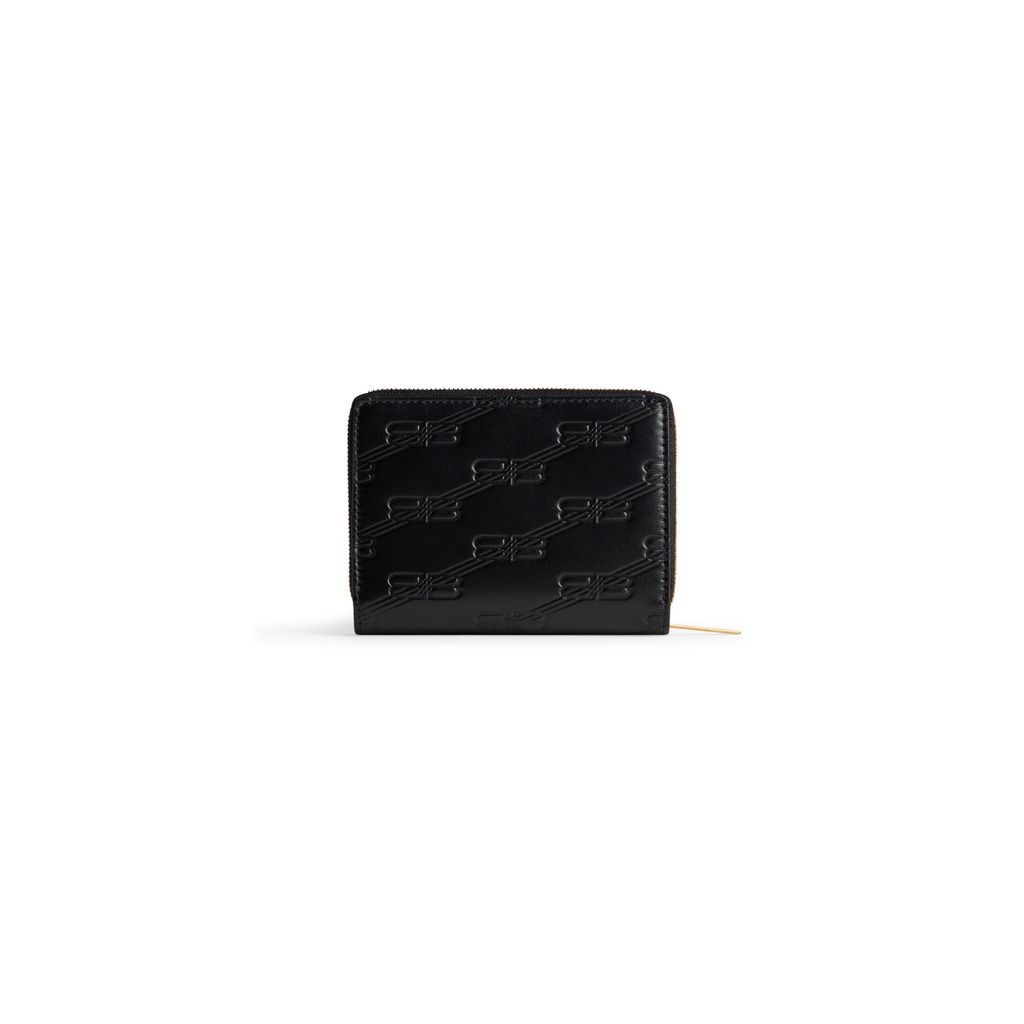 Embossed Monogram Bifold Compact Wallet