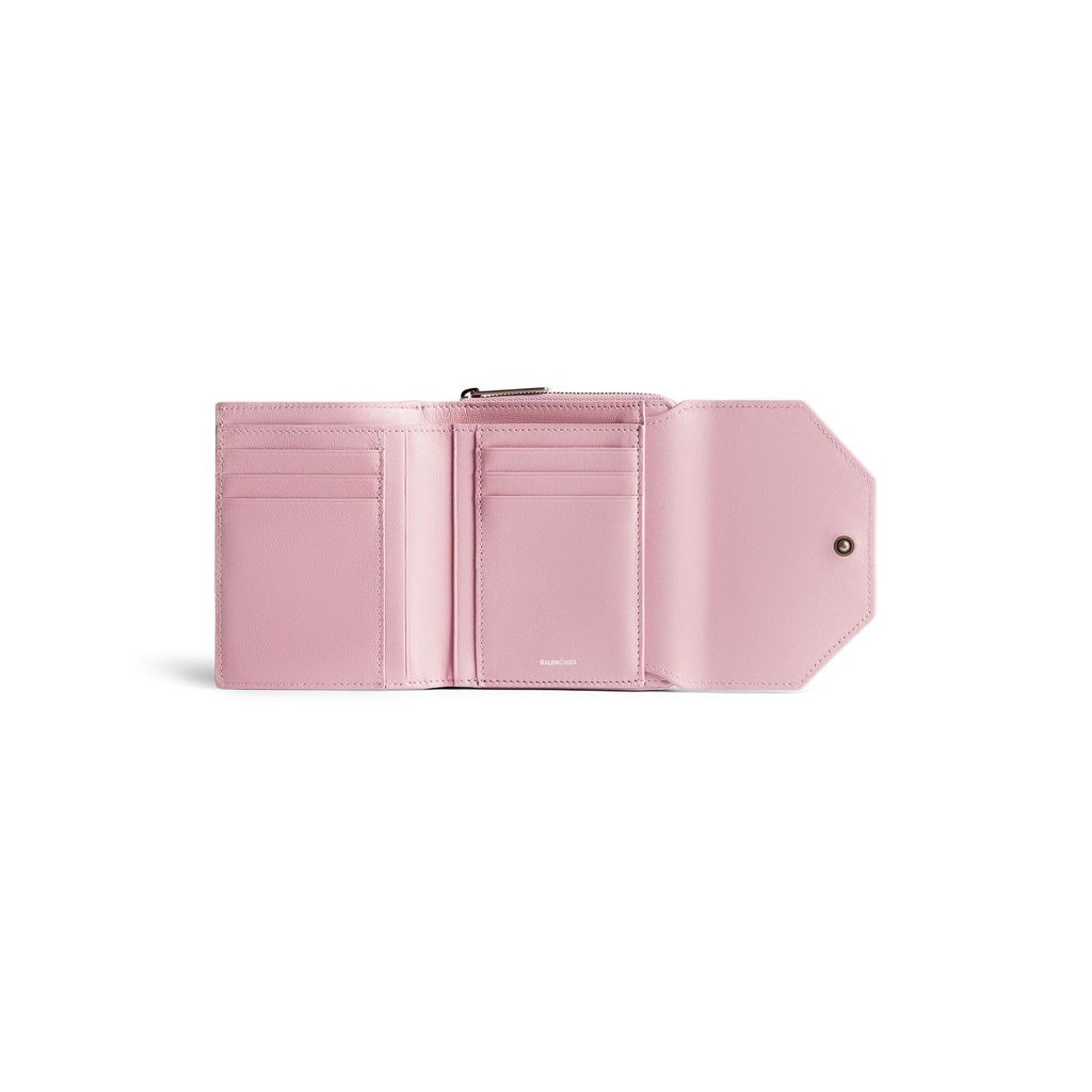 Envelope Compact Wallet With Flap