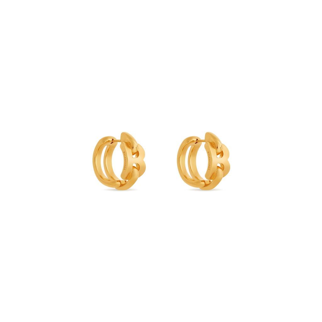 B Chain Hoop Earrings